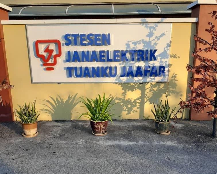 Entrance sign of Stesen Janaelektrik Tuanku Jaafar